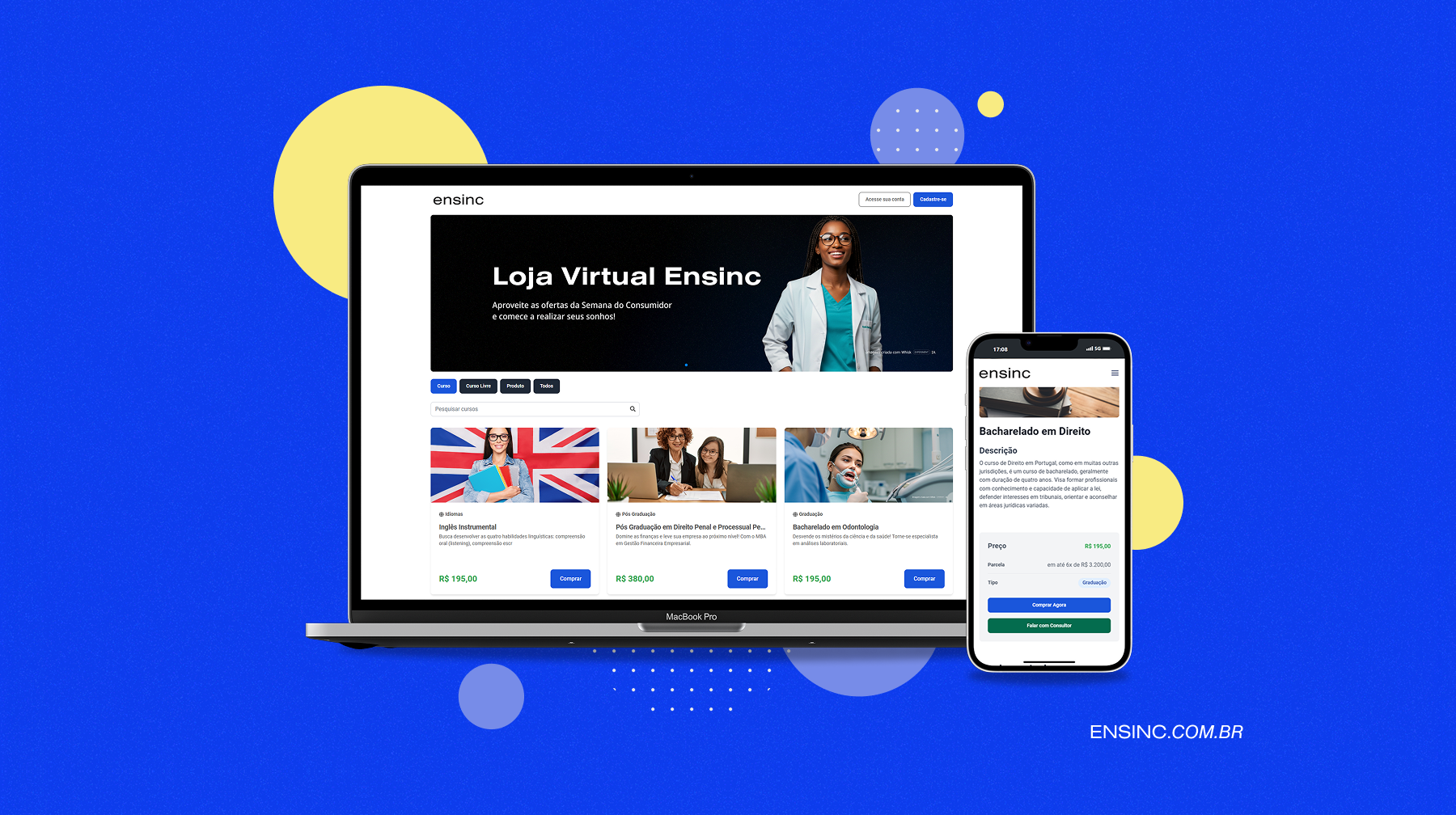 Lançamento Loja Virtual Ensinc