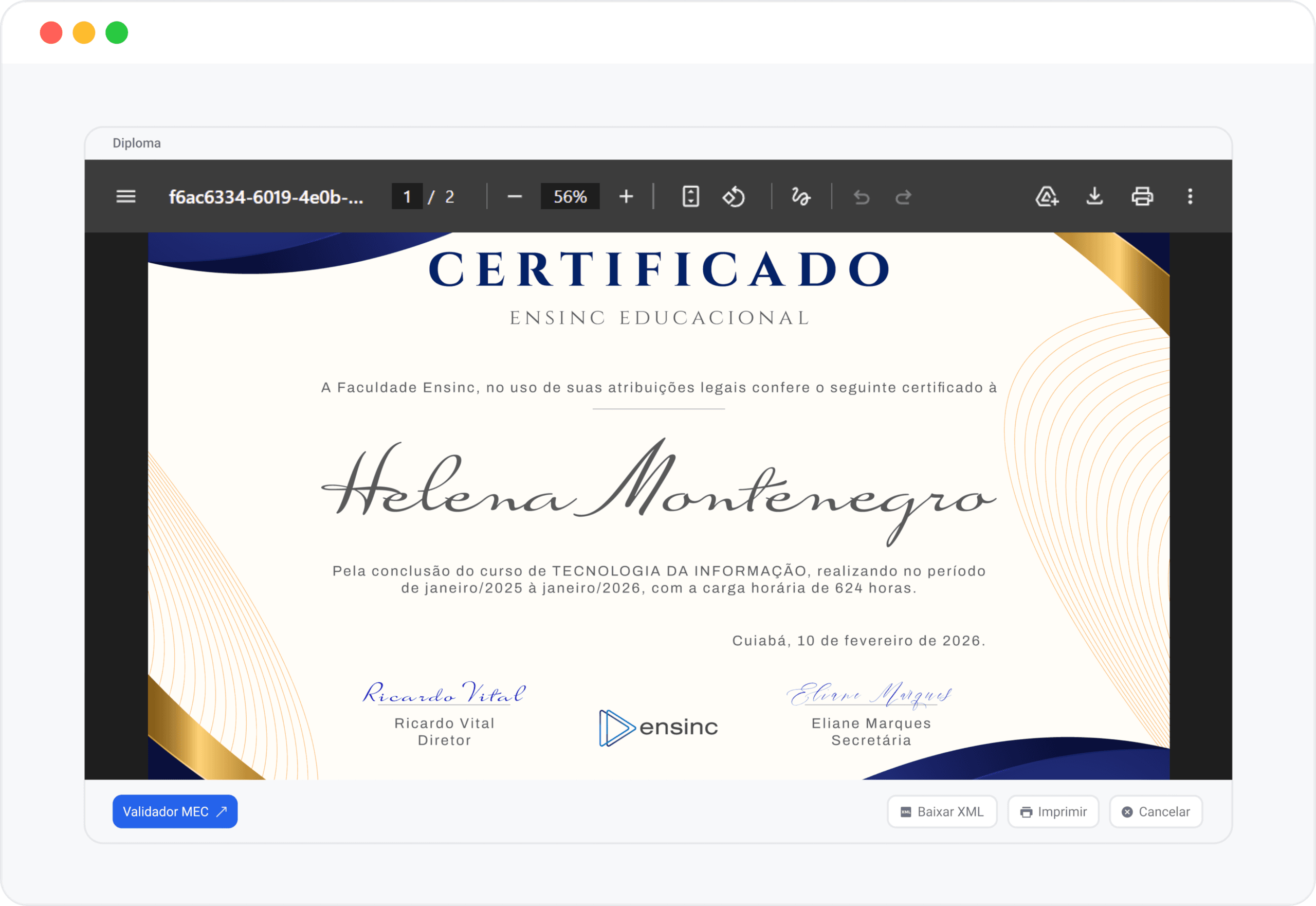 Diploma Digital Ensinc